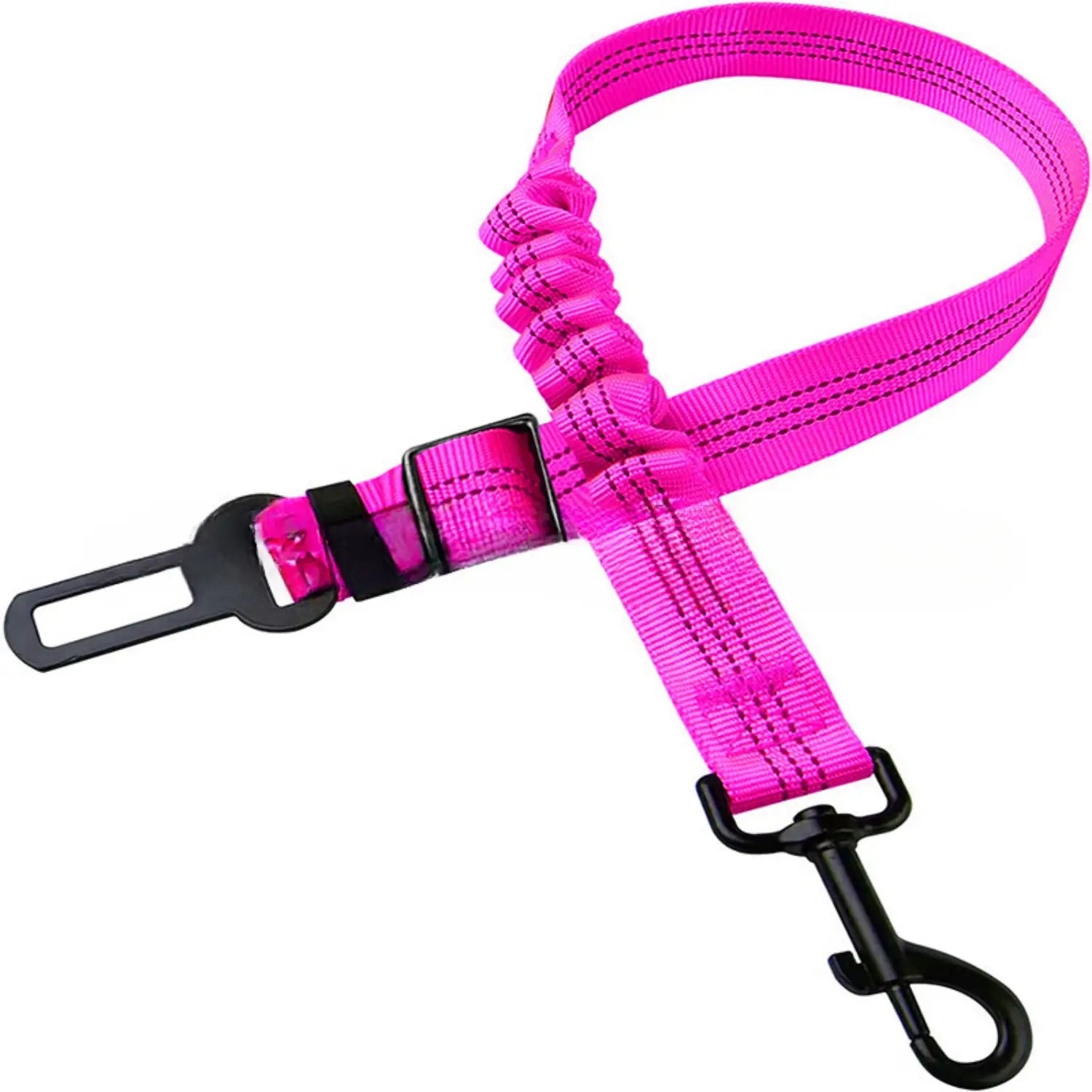 Autogordel Hondenriem/Kattenriem met Elastiek | Reflecterende Veiligheidsriem